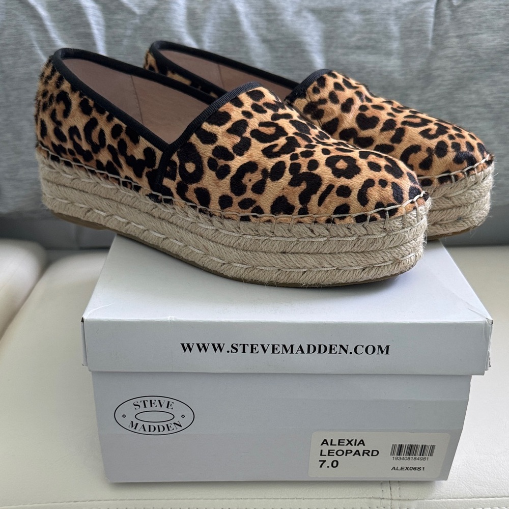 Steve Madden Leopard Print Espadrilles